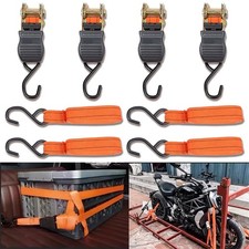 4Stk Automatik Zurrgurt Spanngurt mit Ratsche und S-Haken 4,5m x 25mm 340/680 kg