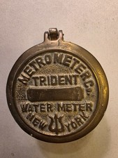 Vintage Metro Meter Trident Meter Co New York Old Brass Trinket Box