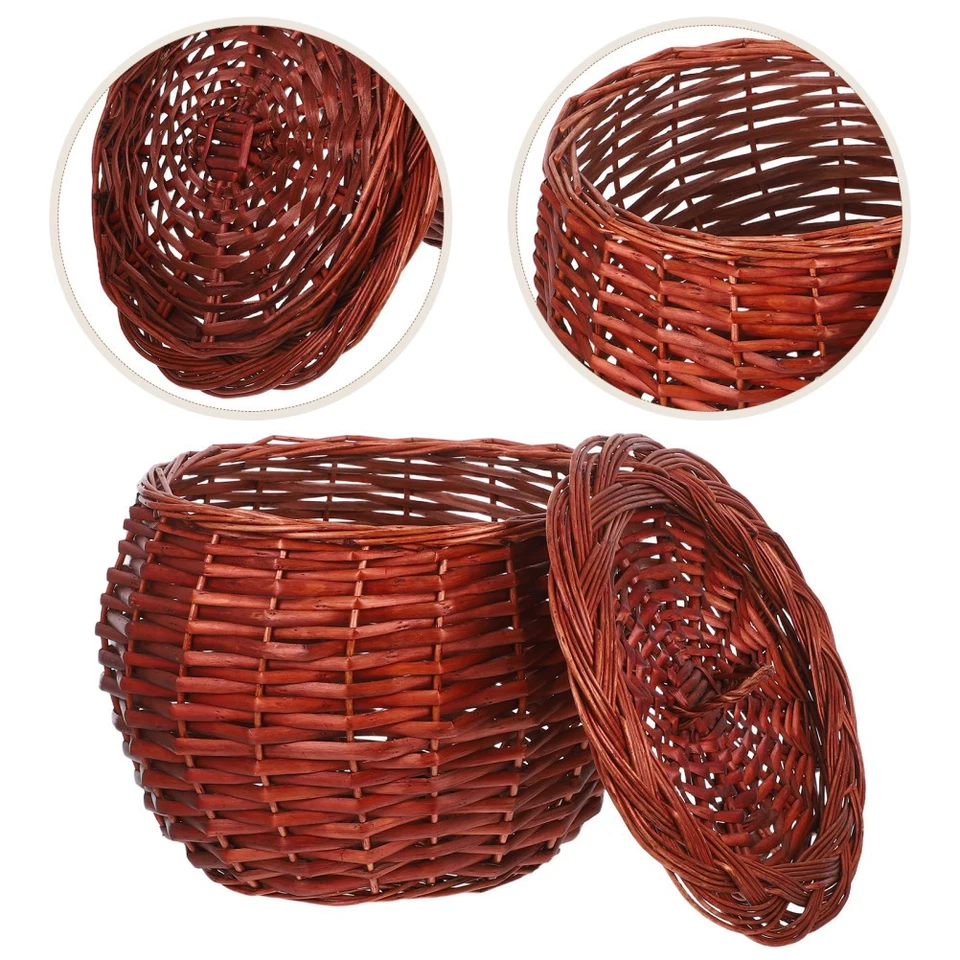  Cestino Frutta Con Coperchio Porta Di Uova Grande Capacità Portauova Portatile - Immagine 3 di 4