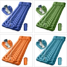 Camping Sleeping Pad, Ultralight Camping Mat with Pillow Built-in Foot Pump