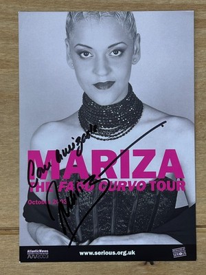 Signierter Tourflyer 2003 - Mariza - The Fado Curvo Tour - signed by Mariza