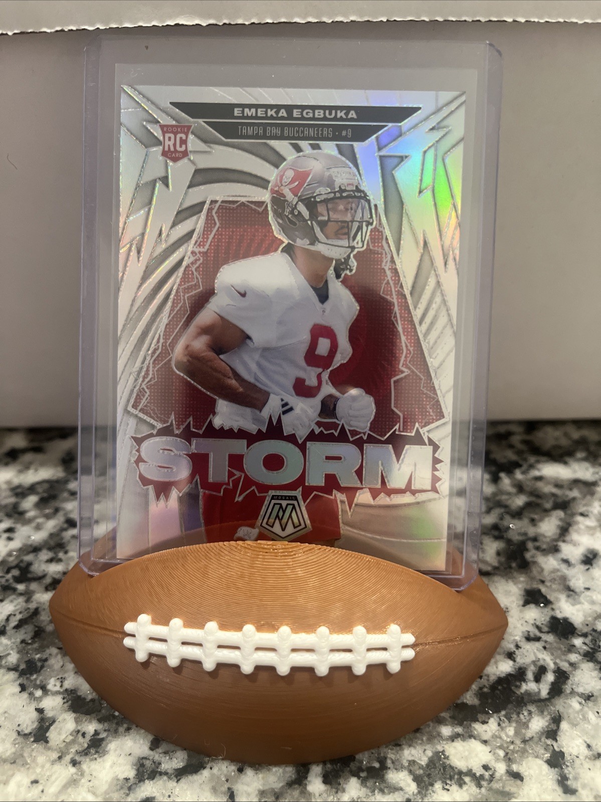 2025 Mosaic- Emeka Egbuka by Storm Silver Rookie Card