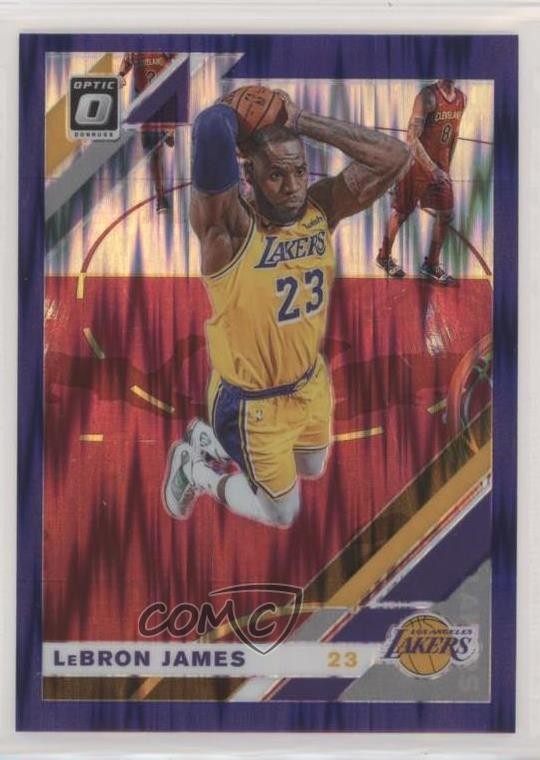 2019-20 Panini Donruss Optic Purple Shock Prizm LeBron James #60 9l4