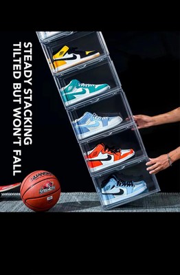 1 pcs Stapelbare Schuh Aufbewahrungsbox Klar Kunststoff Schuh Organizer Sneaker