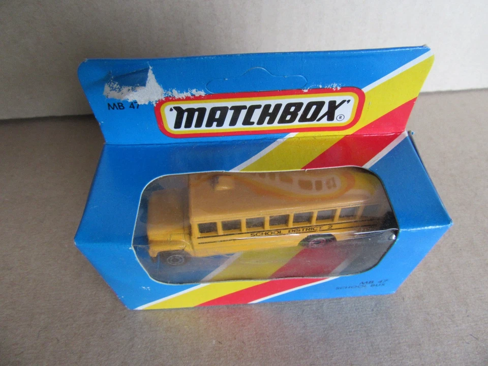 267B Vintage 1981 Matchbox MB 47 Autobus Scuola Quartiere 2 US 1:76 Nuovo + - Immagine 4 di 4