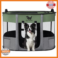 Rest-Eazzzy Dog Playpen, Foldable Kitten Playpen for Medium Dogs, Portable Pet P
