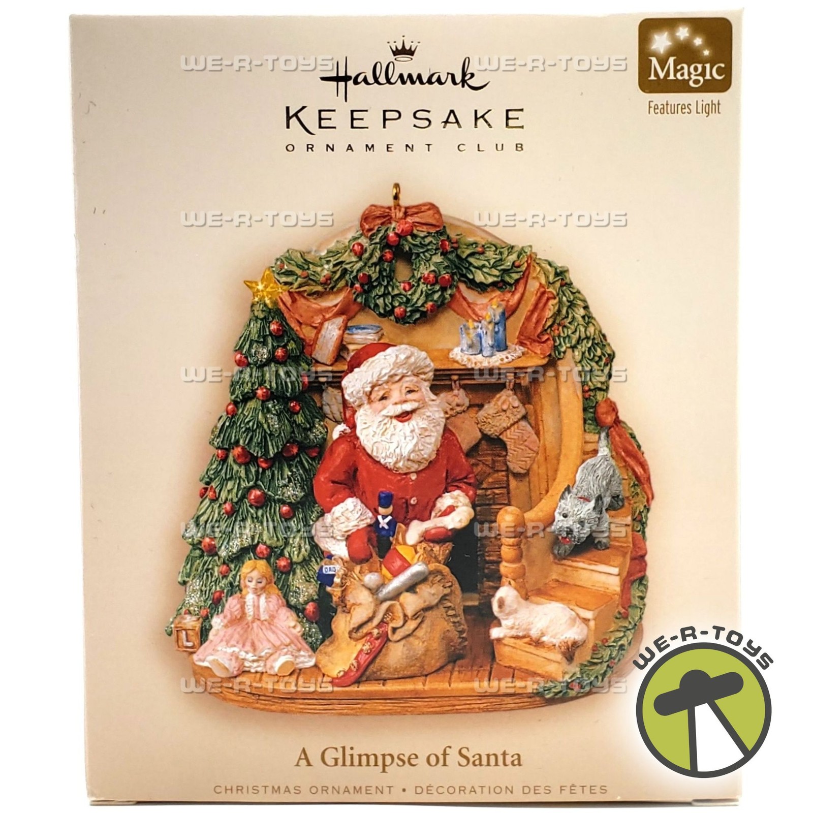 Hallmark Keepsake Ornament Club A Glimpse of Santa Magic ornament #QXC6007