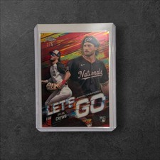 2025 Topps Finest Dylan Crews Let's Go SSP 3/5 Jersey Number Match RC