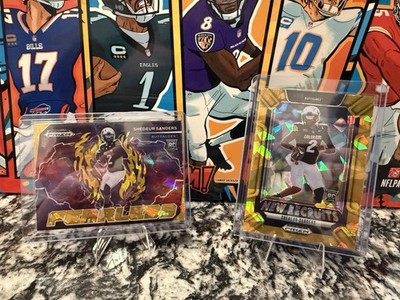 2025 Panini PrizmDraft Picks SHEDEUR SANDERS GOLD ICE-NEW RECRUITS-FEARLESS SET2