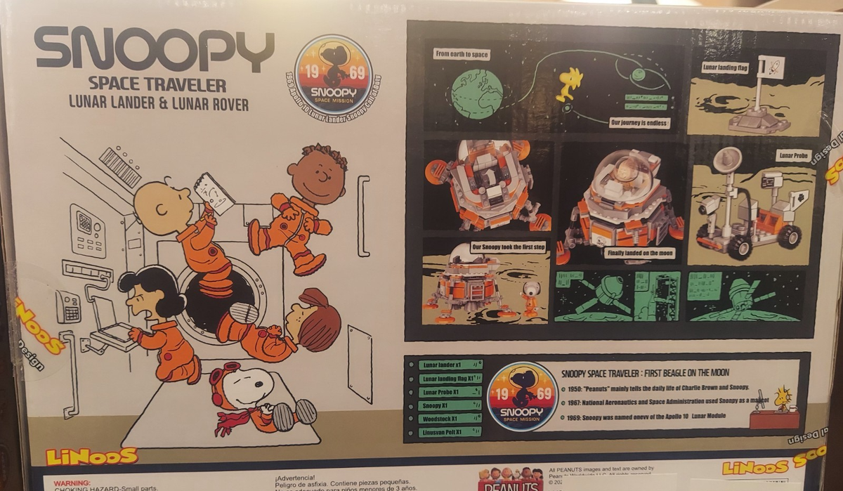 Linoos Peanuts Snoopy Space Traveler Lunar Lander & Lunar Probe