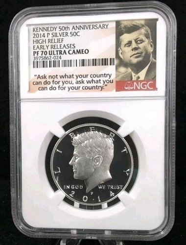 2014 P Silver 50C High Relief NGC PF70 UC Early Releases #7078