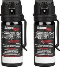 Sabre Red Maximum Strength Crossfire Pepper Gel w/ Belt Clip, 1.8 fl oz, 2 PACK