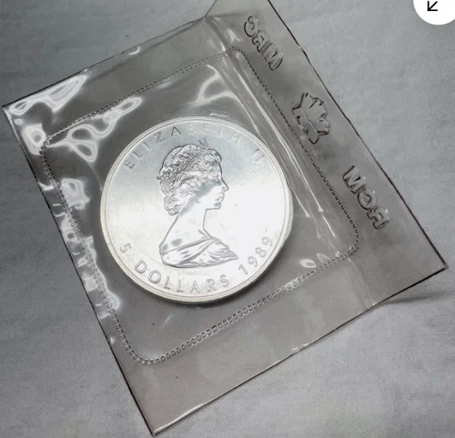 1989 Canadian Silver Maple Leaf 1 oz — photo from the most recent tracked eBay sale