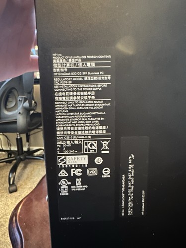 HP EliteDesk 800 G2 SFF Intel Quad Core i7-6700 16GB RAM 256GB SSD Windows 11 - Afbeelding 3 van 4