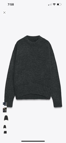 Zara Rib Knit Sweater Grey 6771/155/803