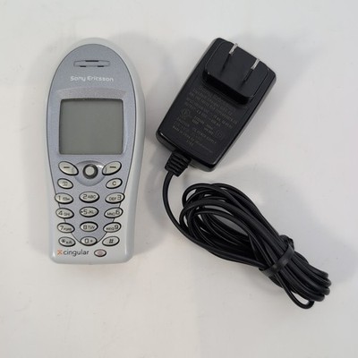 Vintage Sony Ericsson T61z Silver Cell Phone (Cingular) - Works Y2K