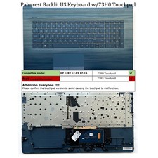 New Palmrest Backlit Keyboard Touchpad For HP 17-BY 17T-BY 17-CA M12337-001