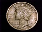 1919-S Mercury Dime, Very Fine Grade.  Maybe cleaned?