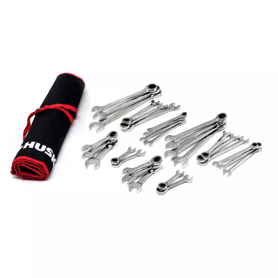 #ad HUSKY Ratcheting Wrench Set with Pouch 30 Piece $123.53