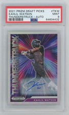 KAHLIL WATSON 2021 PRIZM DRAFT THUNDERSTRUCK AUTO #TKW PSA 9 MINT ROOKIE RC