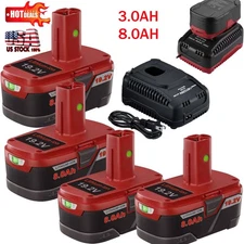 1-2X 19.2 Volt  For Craftsman C3 Lithium ion XCP Battery / Charger 11375 8.0Ah