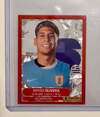Mathias Olivera Red Crumple SSP - 2026 Panini FIFA World Cup Sticker #URU7