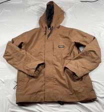 ThirtyTwo Kaldwell Jacket Adult Size Small Snowboarding Tan Pockets Hood Mens