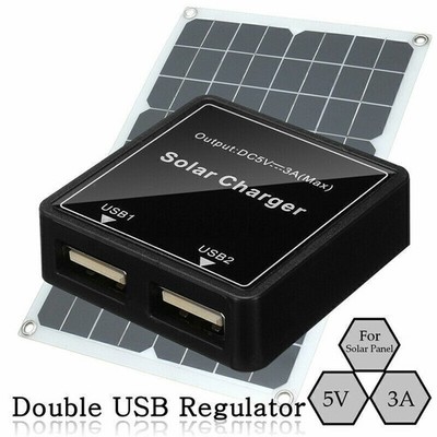5V~20V 5V 3A Doppel-USB-Solarpanel-Regler Controller Power Charger Kit DIY