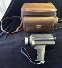 Vintage 1970  s Bell  Howell Focus-Matic 673/XL Movie Camera With Leather Case