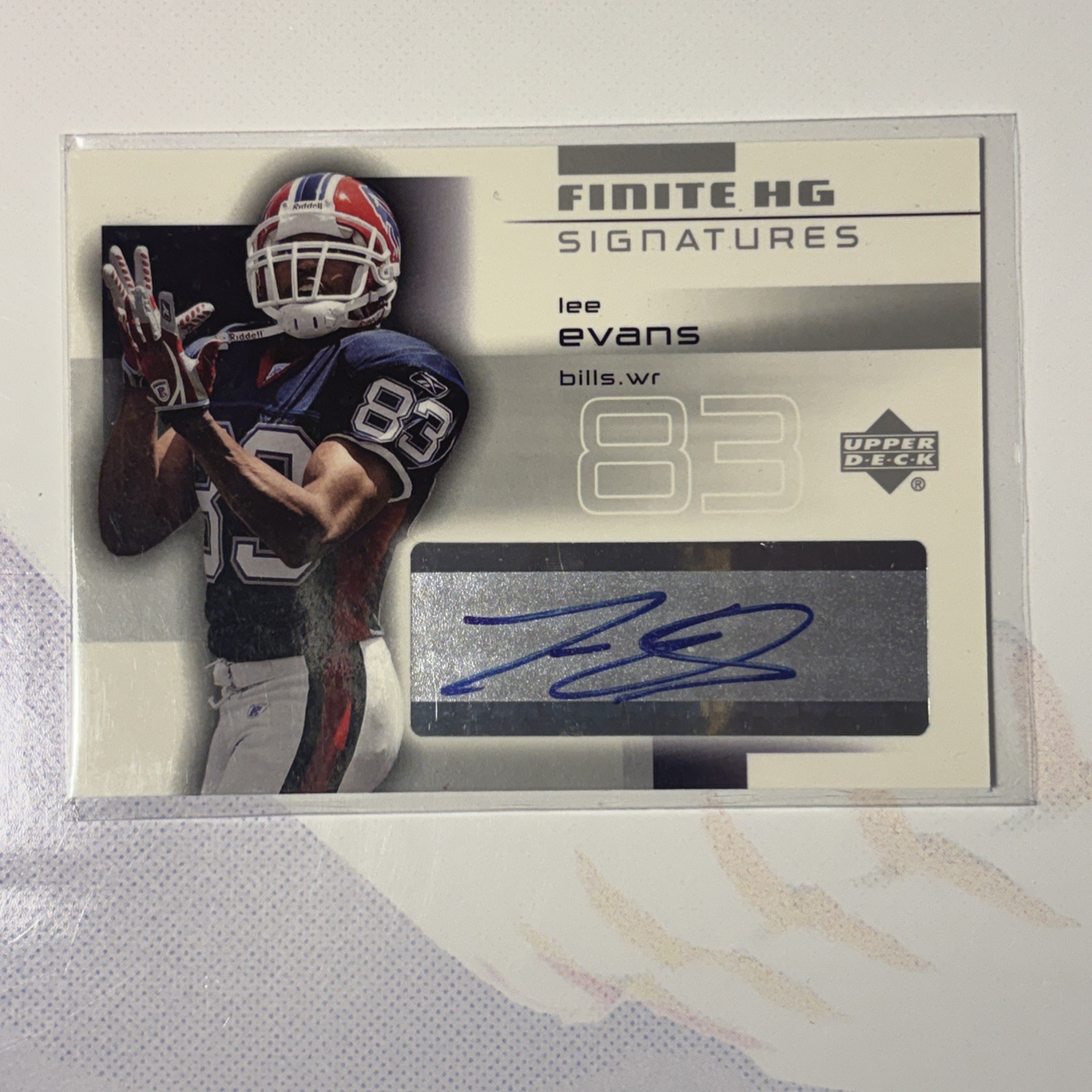 Lee Evans Upper Deck Finite HG Signatures #FSLE Base