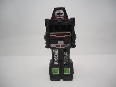 Vintage 80s Go-Bot Black Whistle/Bubble Blower 4'' Robot Tootsie Toy