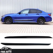 Fits 19-25 BMW G20 3 Series Sedan M Sport 2PCS Side Skirts Matte Black - ABS