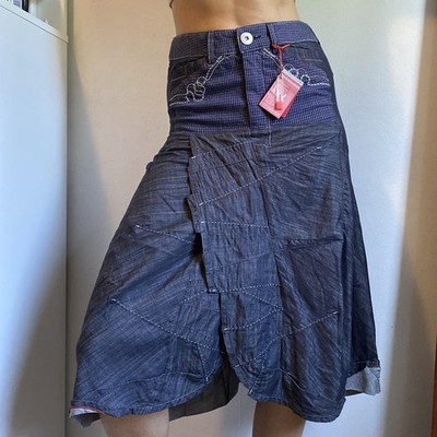 Le Jean De Marithé François Girbaud Maxi Jeansrock Neu mit Etikett