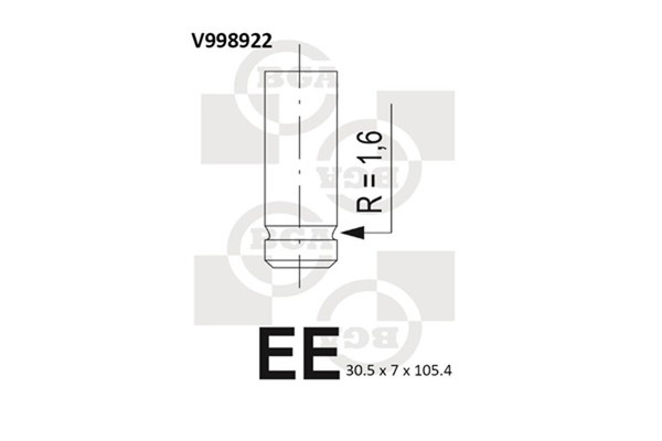 Einlassventil Bga V998922 FüR Mercedes Klasse CL203 W203 Model S203 Clk A209 Clc-image