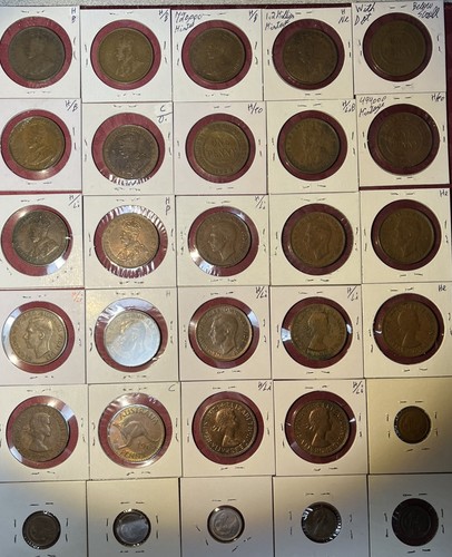 Australie 1912 - 1980 One 1 Penny - Cent VF - Lot de 30 pièces au avec clé date 1931 - Photo 8/14
