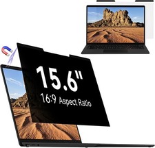 Magnetic Laptop Privacy Screen 15.6 inch, Removable Anti Glare Protector Filter