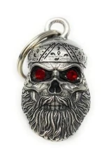  - Old School Biker Diamond Skull Bell Motorcycle Biker Bell Accessory or Key 