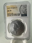 2023 Morgan Silver Dollar Coin NGC MS70 First Day OF Issue label