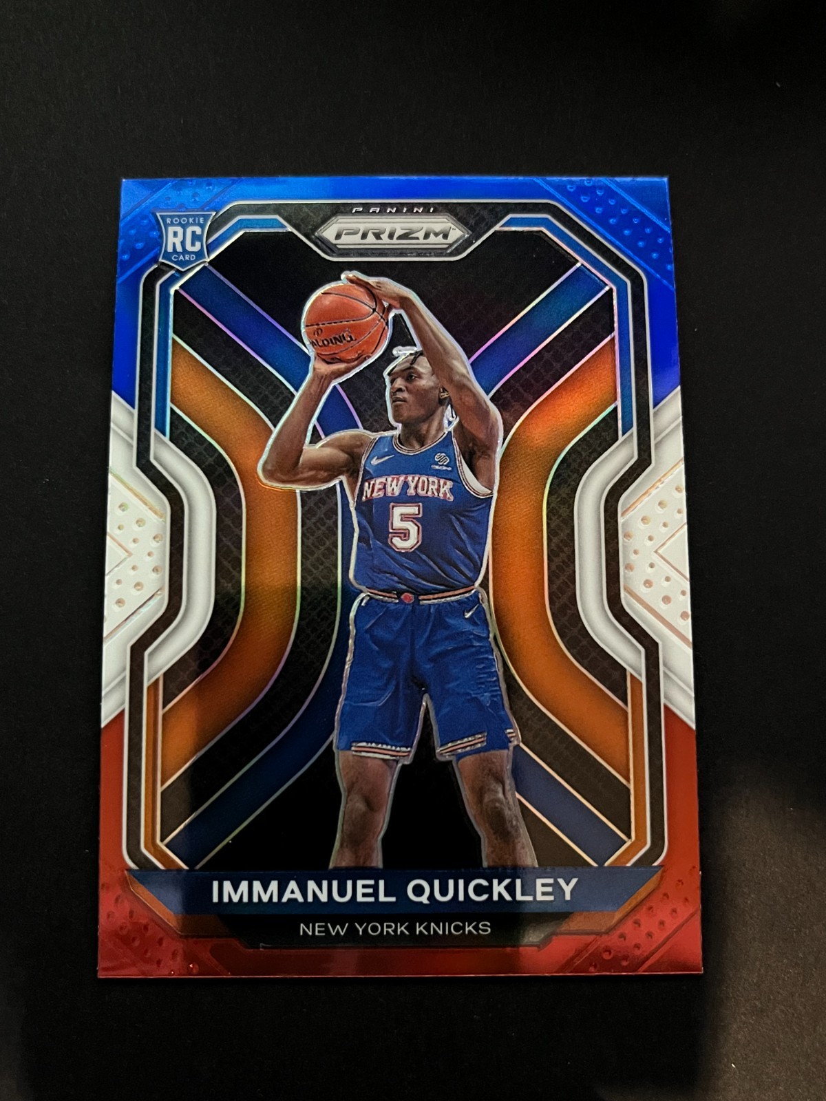 2020-21 Panini Prizm - Immanuel Quickley #296 Red White & Blue Prizm (RC)