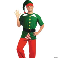 Men s Jolly Elf Costume Kit