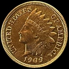 1909 Indian Head Cent UNC BU Details! Penny Antique US 1c 1909-P