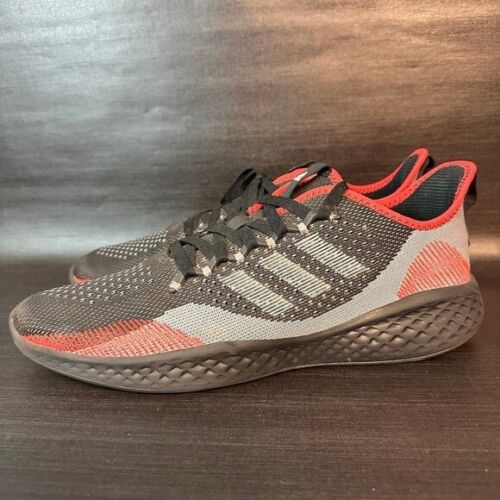 Adidas FluidFlow 2.0 Mens size 12 Black Red athletic running shoes HP9619