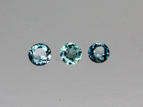 1x 2mm Blue Indicolite & Forest Green Tourmaline Round Loose Natural Gemstone - Picture 39 of 51