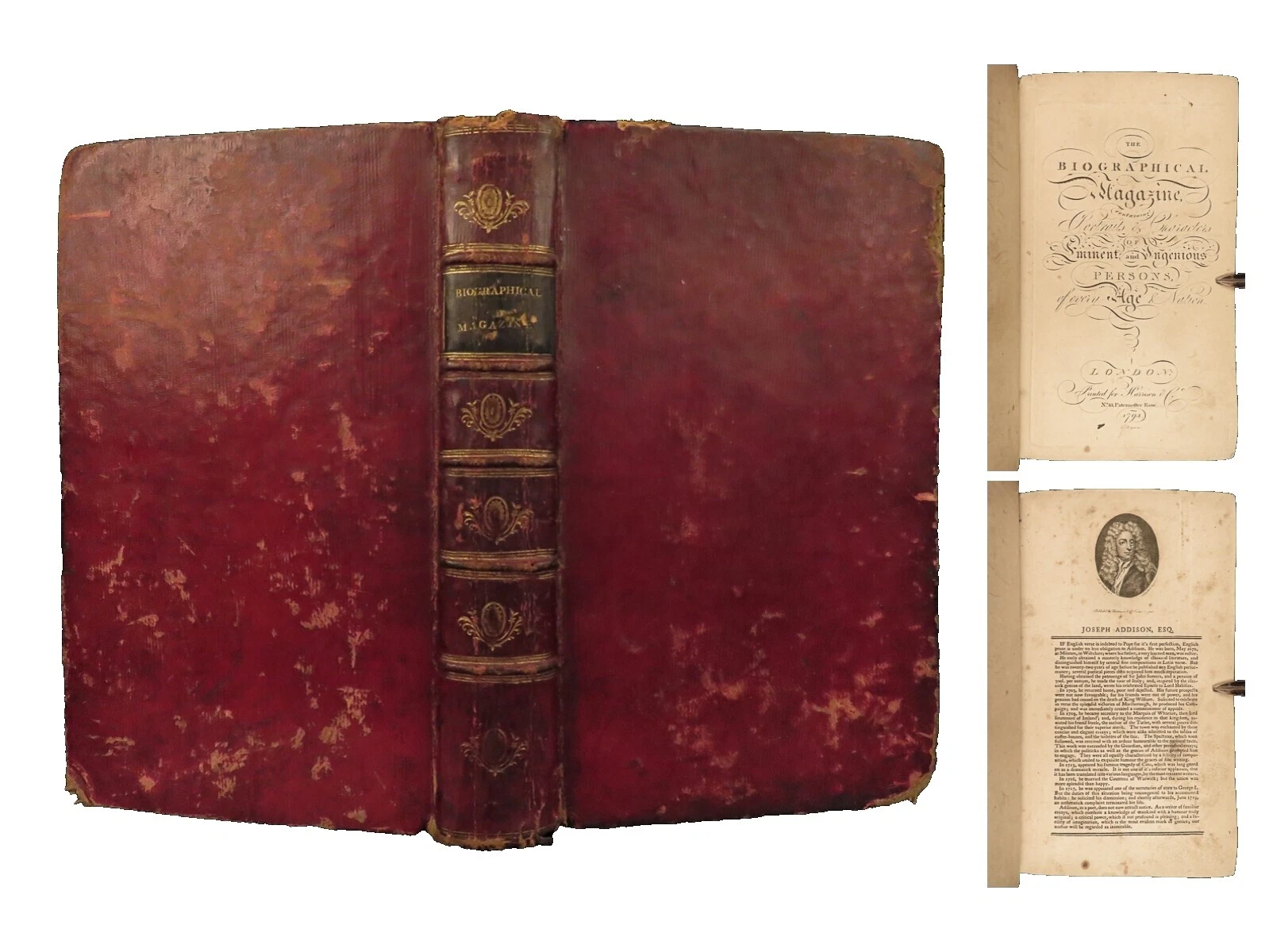 Leather Biography & Autobiography 1700-1799 Antiquarian & Collectible Books