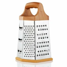 Grater 6 in 1 Multipurpose Stainless Steel Cheese Carrot Food Grater / Slicer 