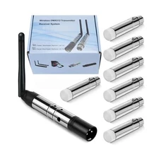 8 Pcs DMX Wireless DMX 512 Dfi DJ 2.4G Wireless DMX 1 Transmitter and 7 Recei...