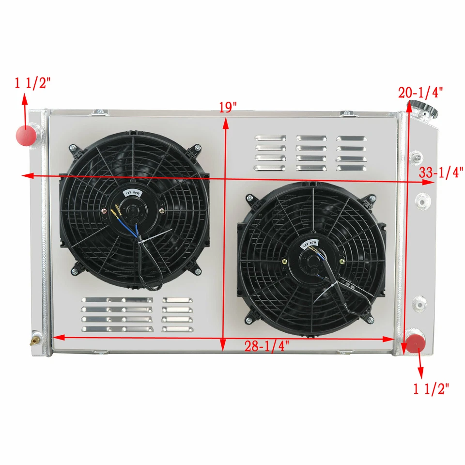 716 3 Row Radiator Shroud Fan For 1973-1987 Chevy C10 C20 C30 K10 K20 K30 Truck Foto 3 de 4