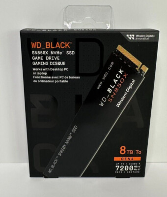 WD_BLACK 8TB SN850X NVMe Internal Gaming SSD Solid State Drive - Gen4 PCIe, M.2