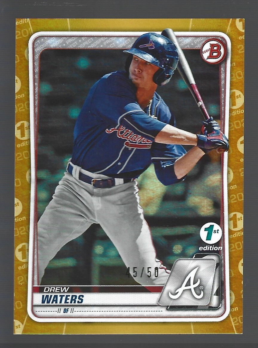 2020 Bowman Drew Waters #BFE-2 1st Edition Gold /50