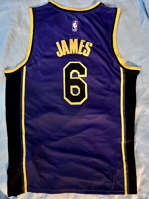 Los Angeles Lakers LEBRON JAMES purple Swingman Size 52 NWT #6